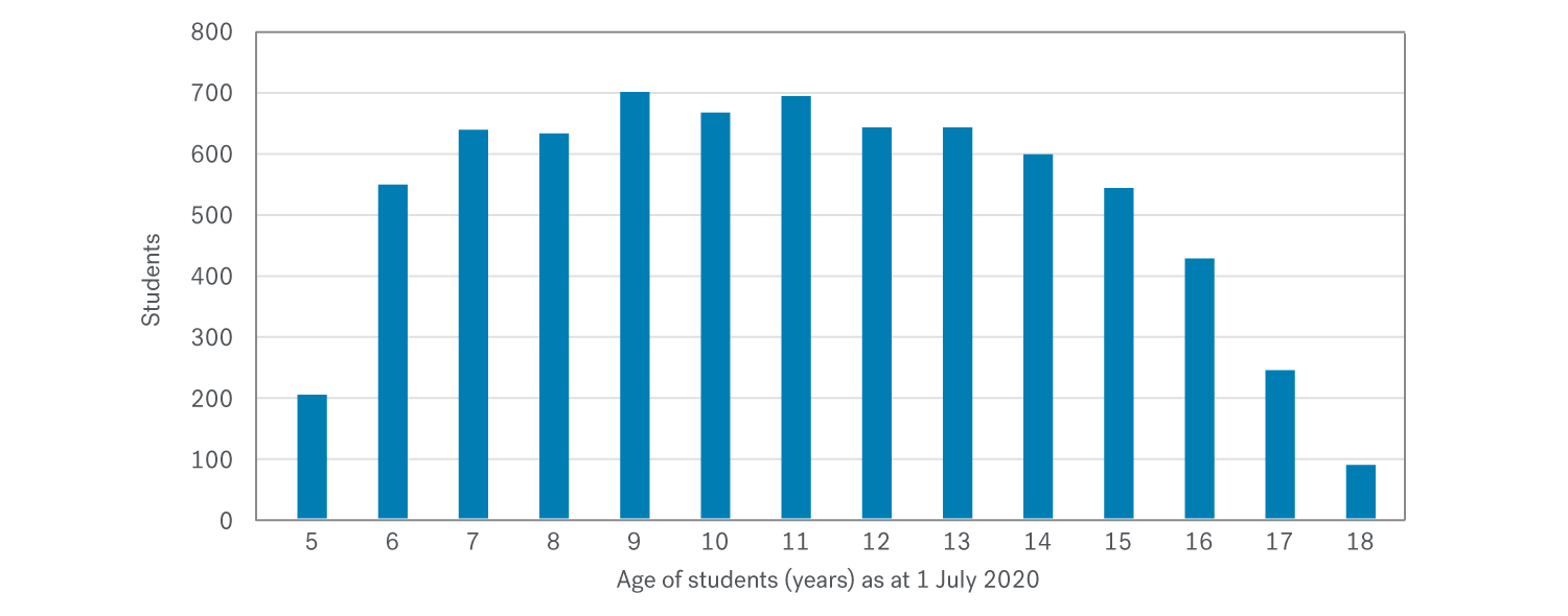 Home schooling participation by age
